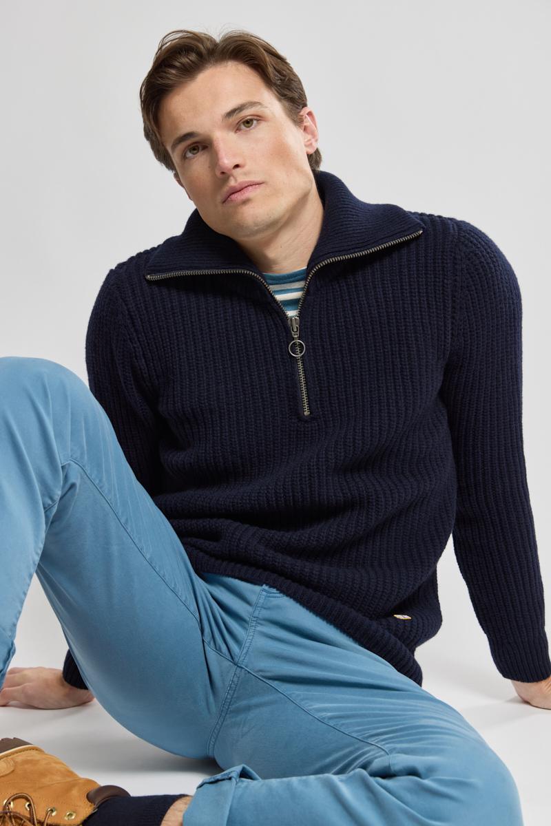 Half zip neck jumper on sale
