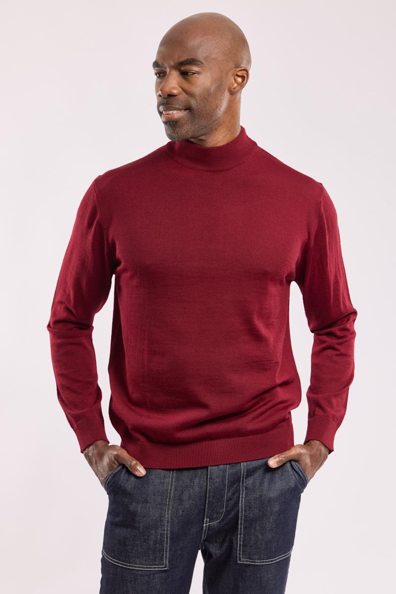 Berac mock turtleneck jumper merino wool