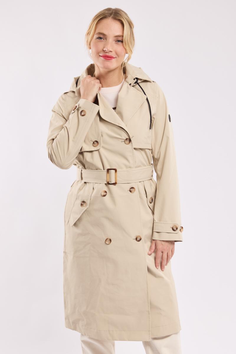 Polyester trench coat sale