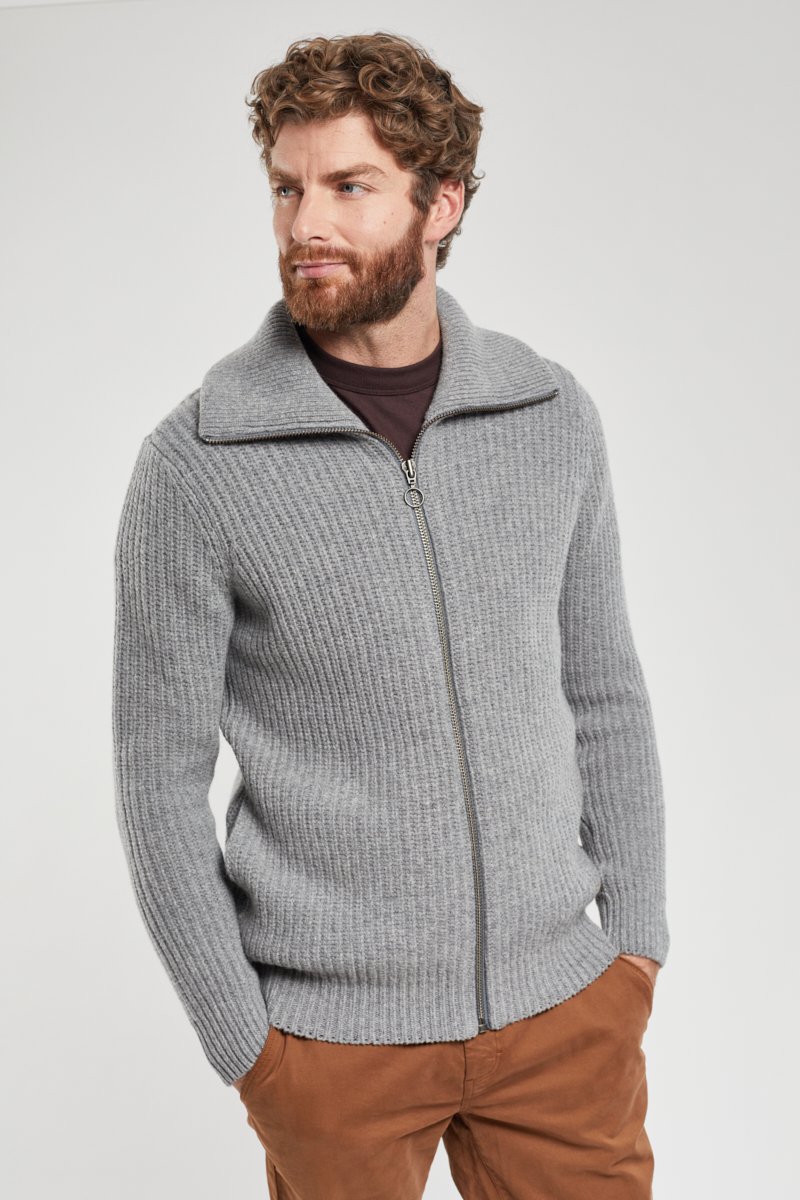 Cardigan en laine zippé homme - Armor-Lux