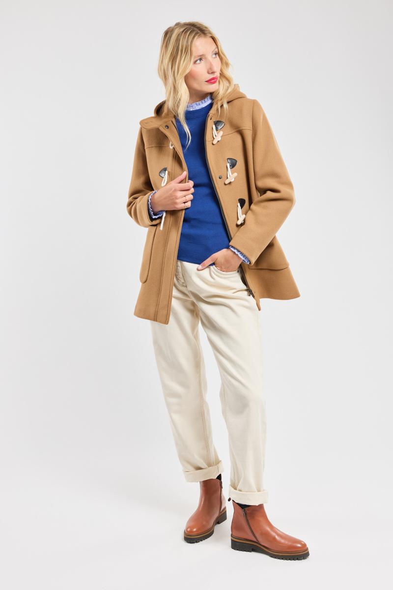 Short duffle coat wool