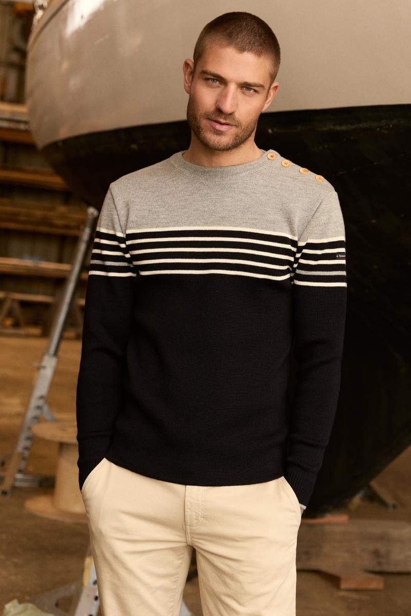 Knitted striped jumper top