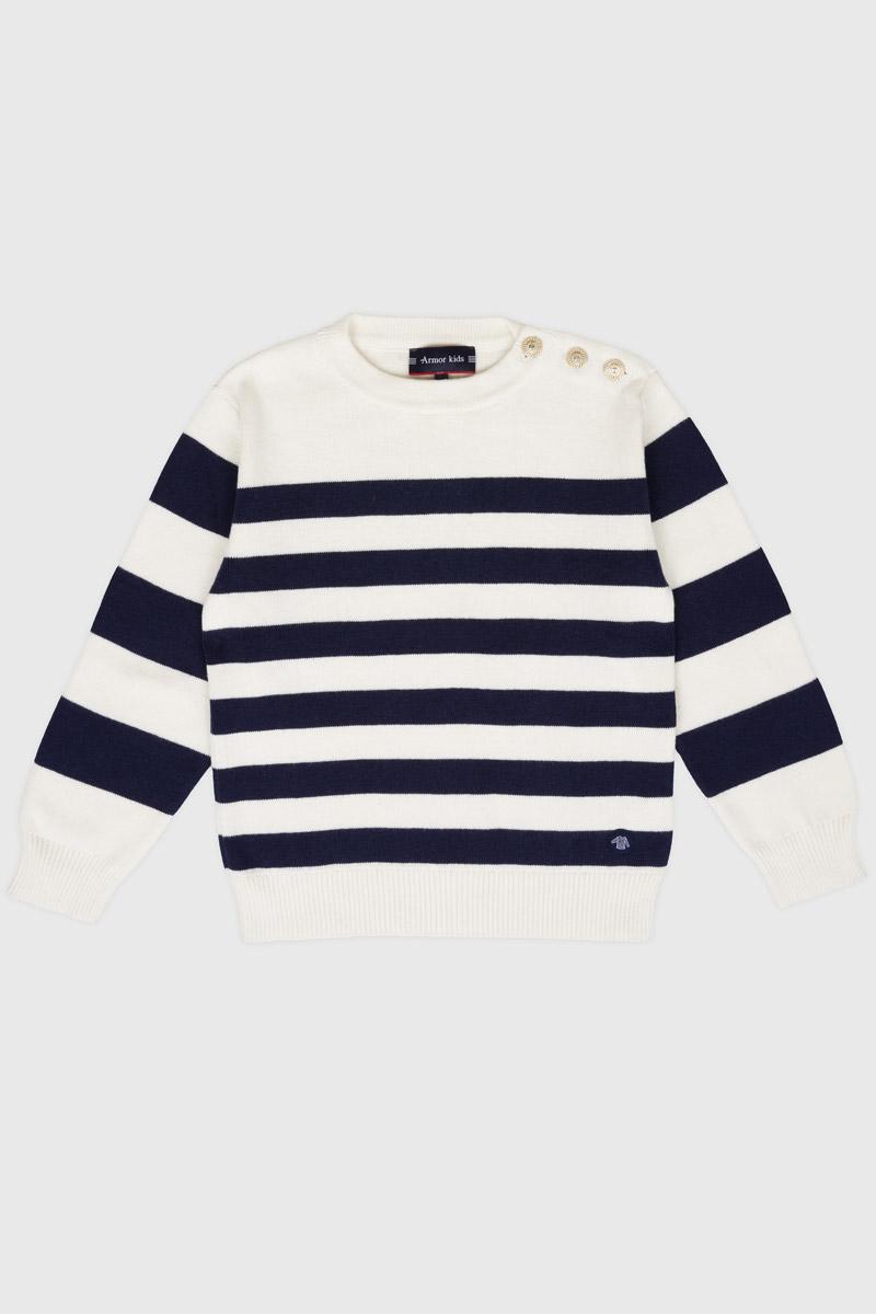 Kids sailor jumper cotton and wool