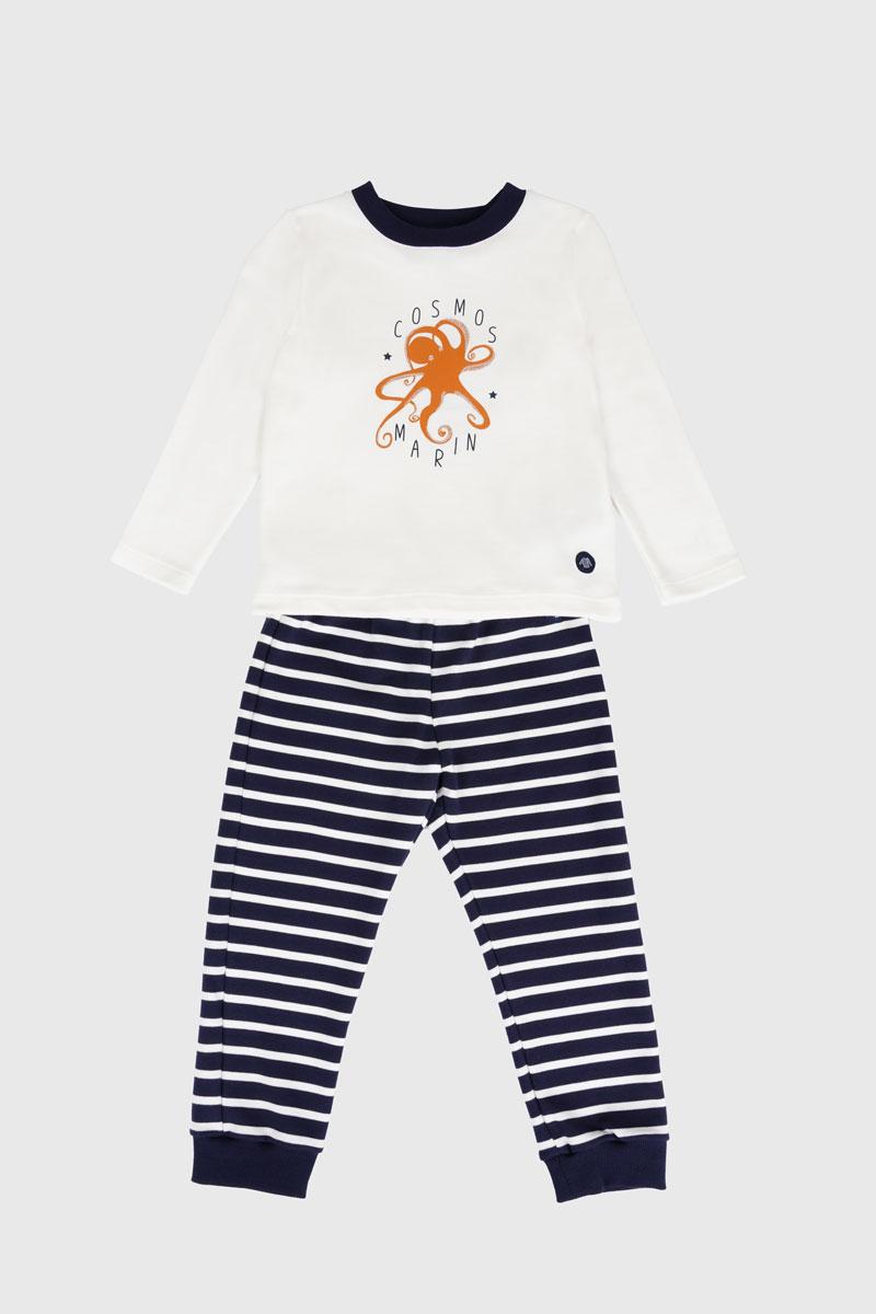 Pyjama raye garcon coton epais