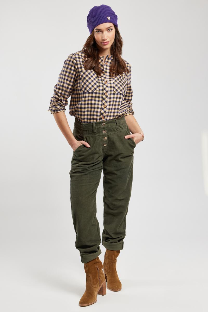 Ladies cord trousers elastic waist online