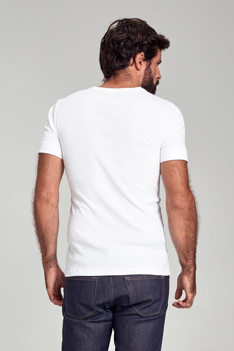 T shirt col rond coton peigne