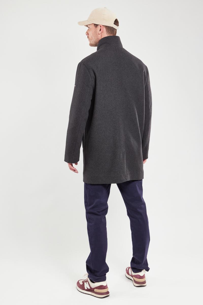 Coat with down lining wool