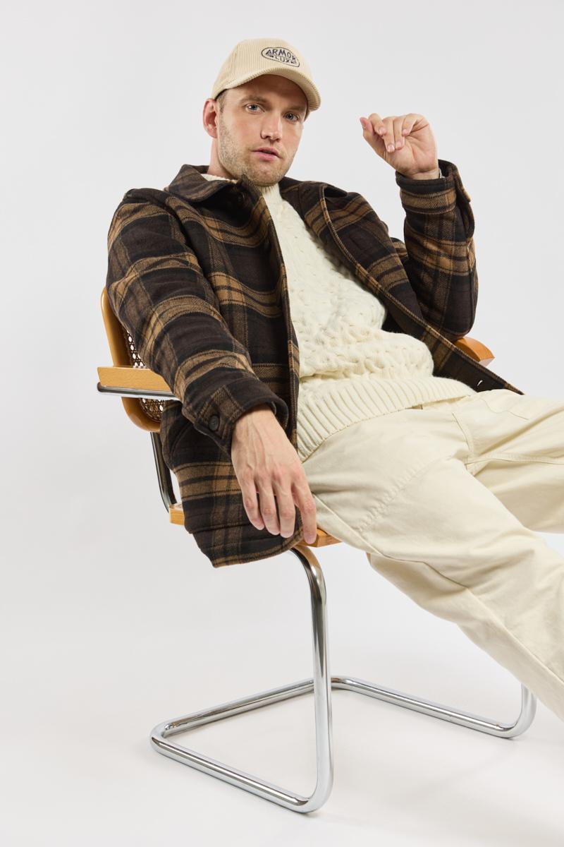 Veste a carreaux laine 2025