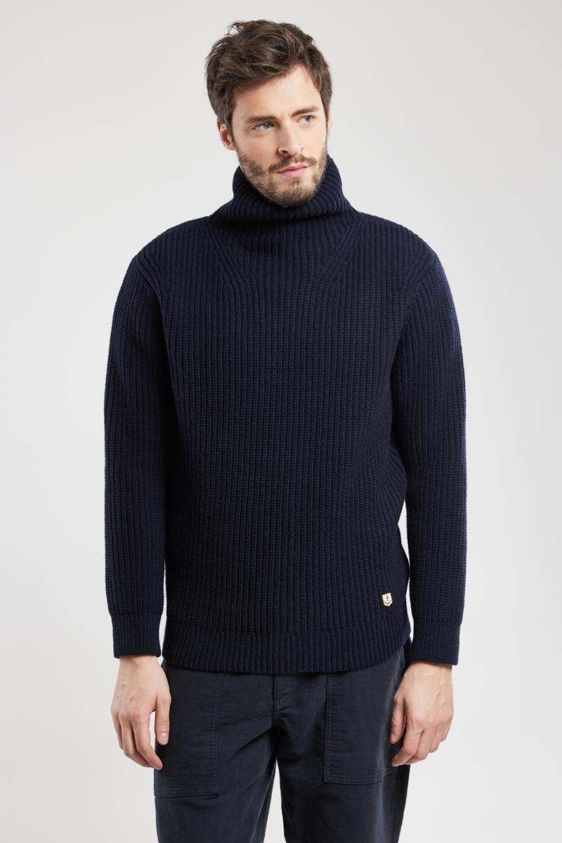 Pull col montant laine