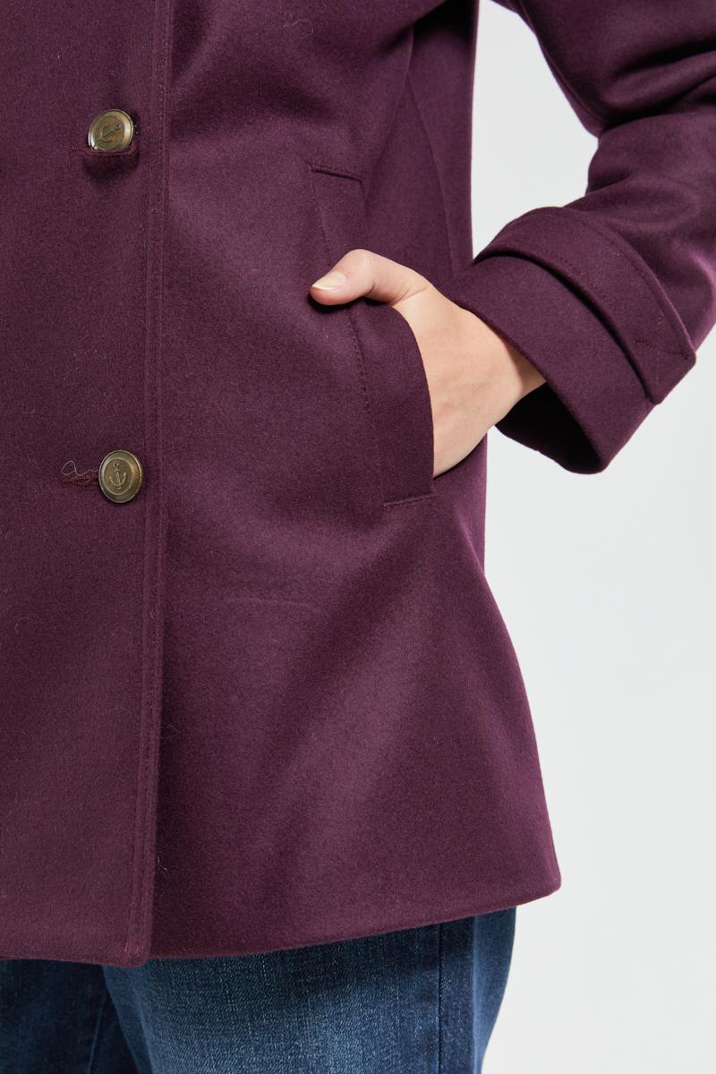 Plum online pea coat