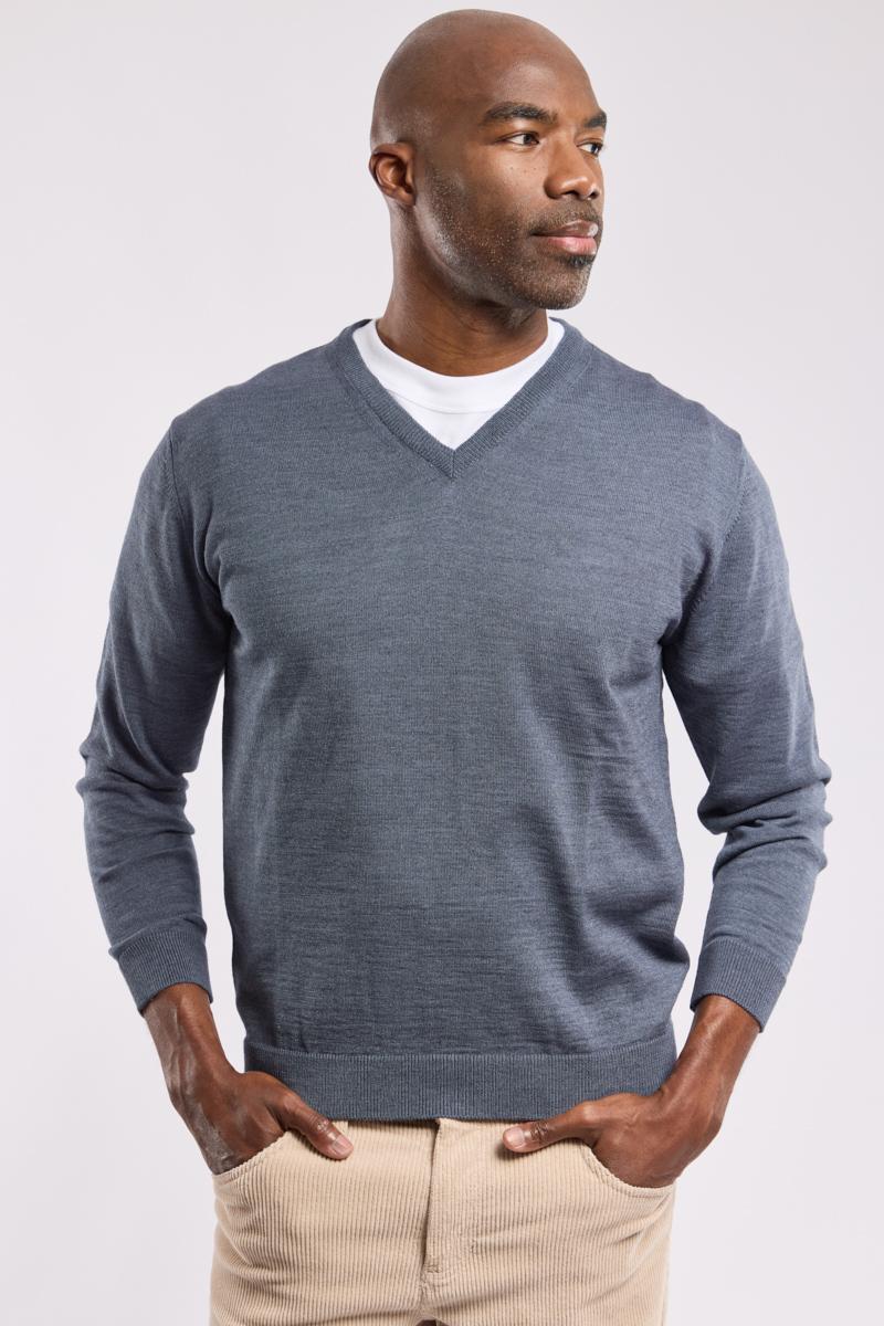 Merino wool v neck jumper outlet