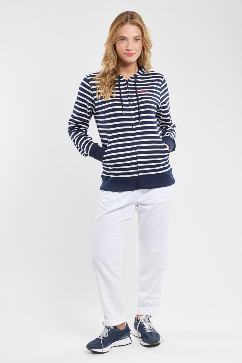 Striped sweatshirt women best sale