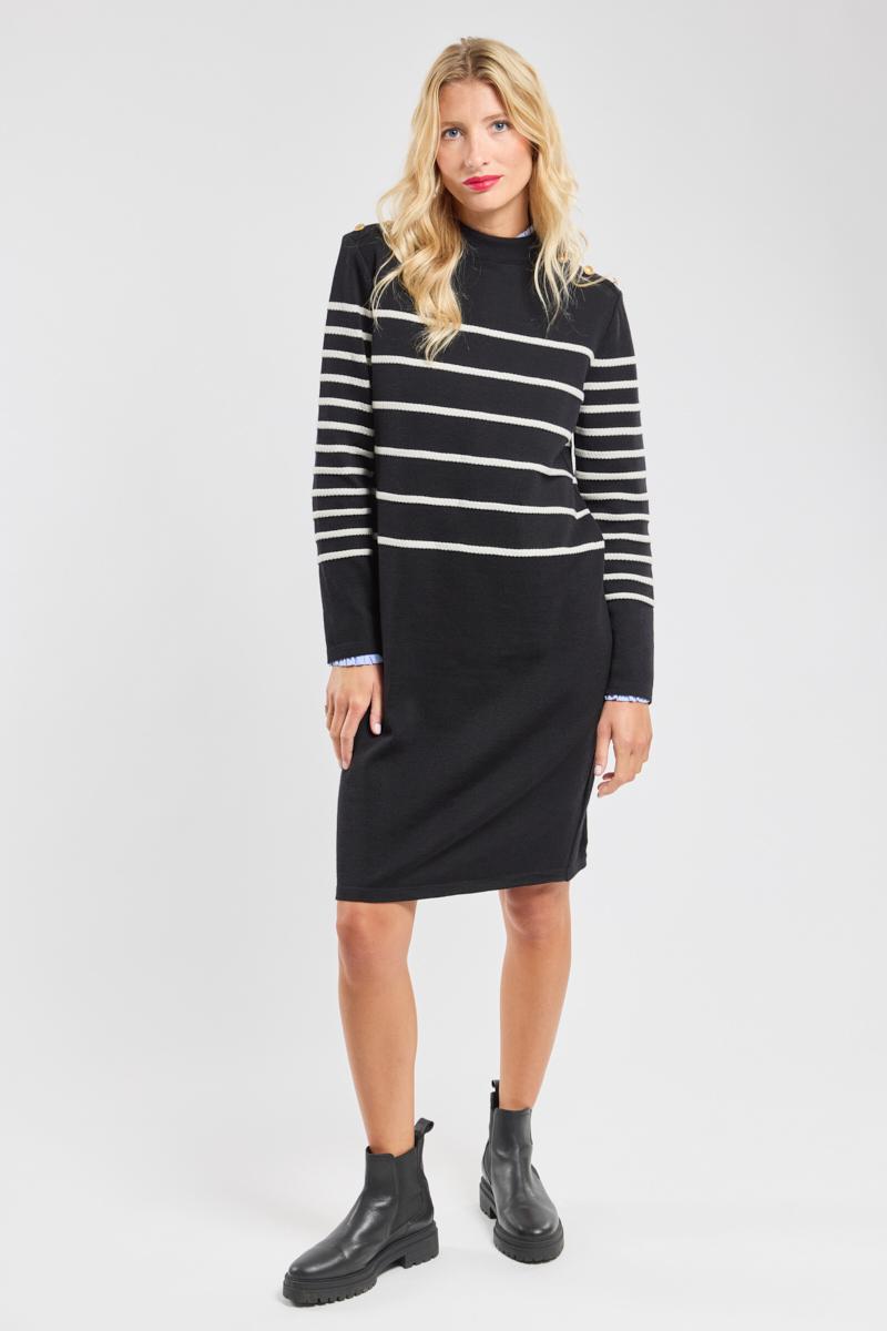 Robe pull rayee laine