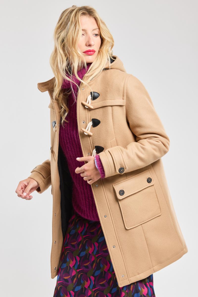 Skirted duffle coat top