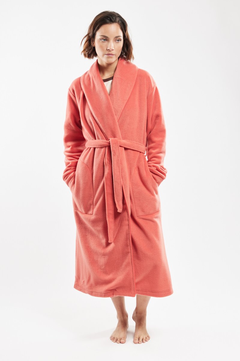 Womens Pink Stay Soft Bonded Fleece Dressing Gown