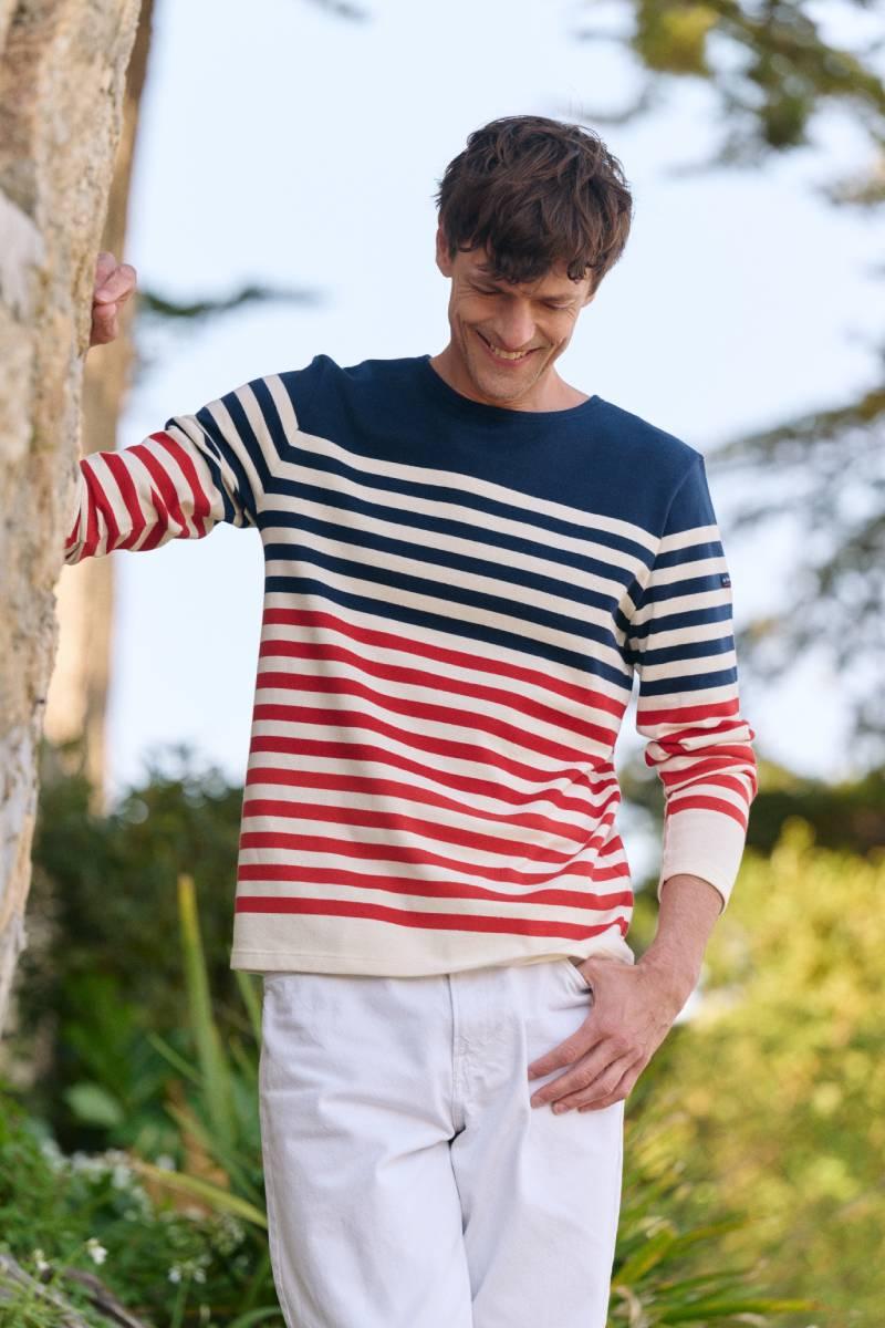 Father's Day Breton striped shirt - rustic cotton