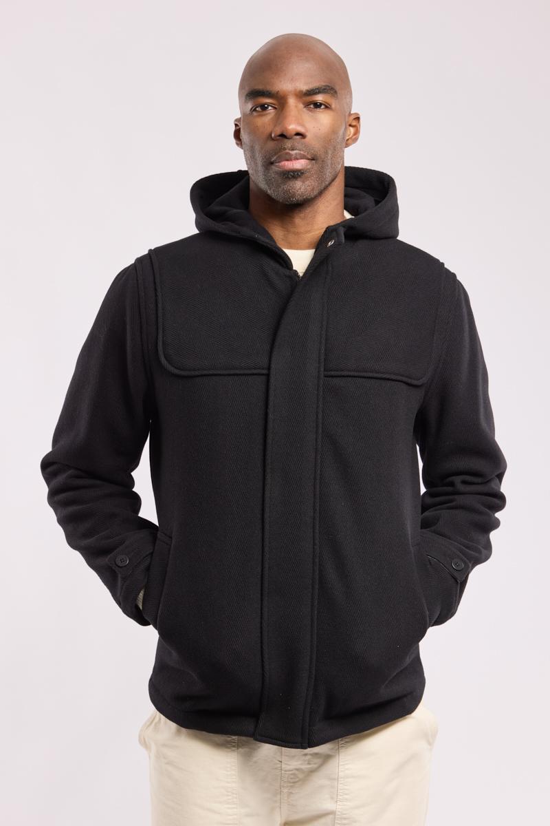 Hooded coat wool