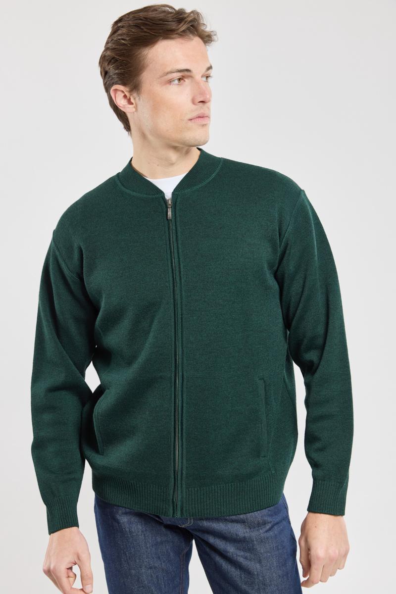 Mens merino wool zip cardigan online