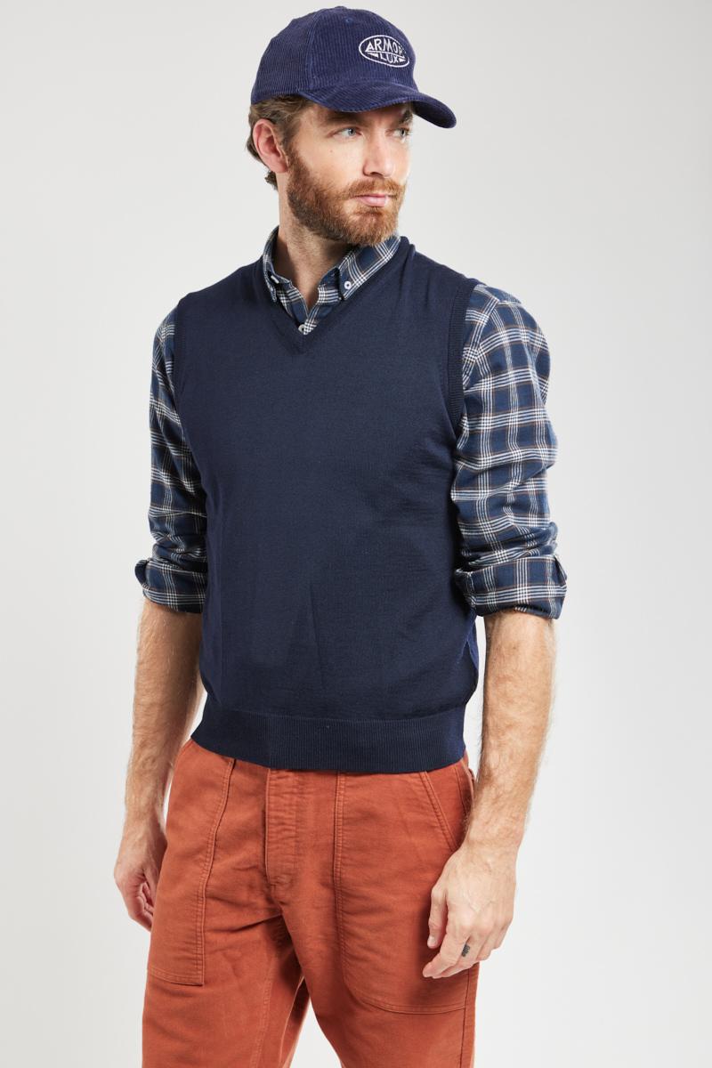 Sleeveless jumper merino wool