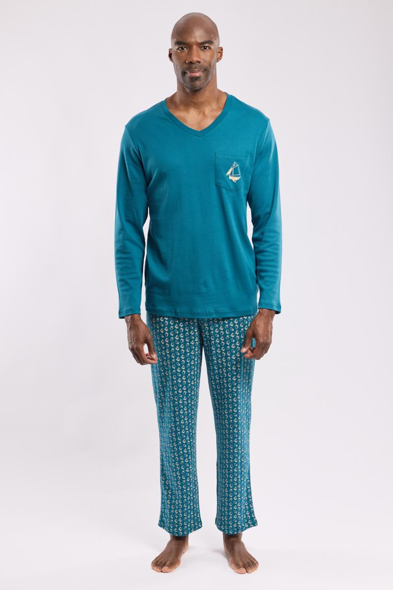 V neck pyjamas thick cotton