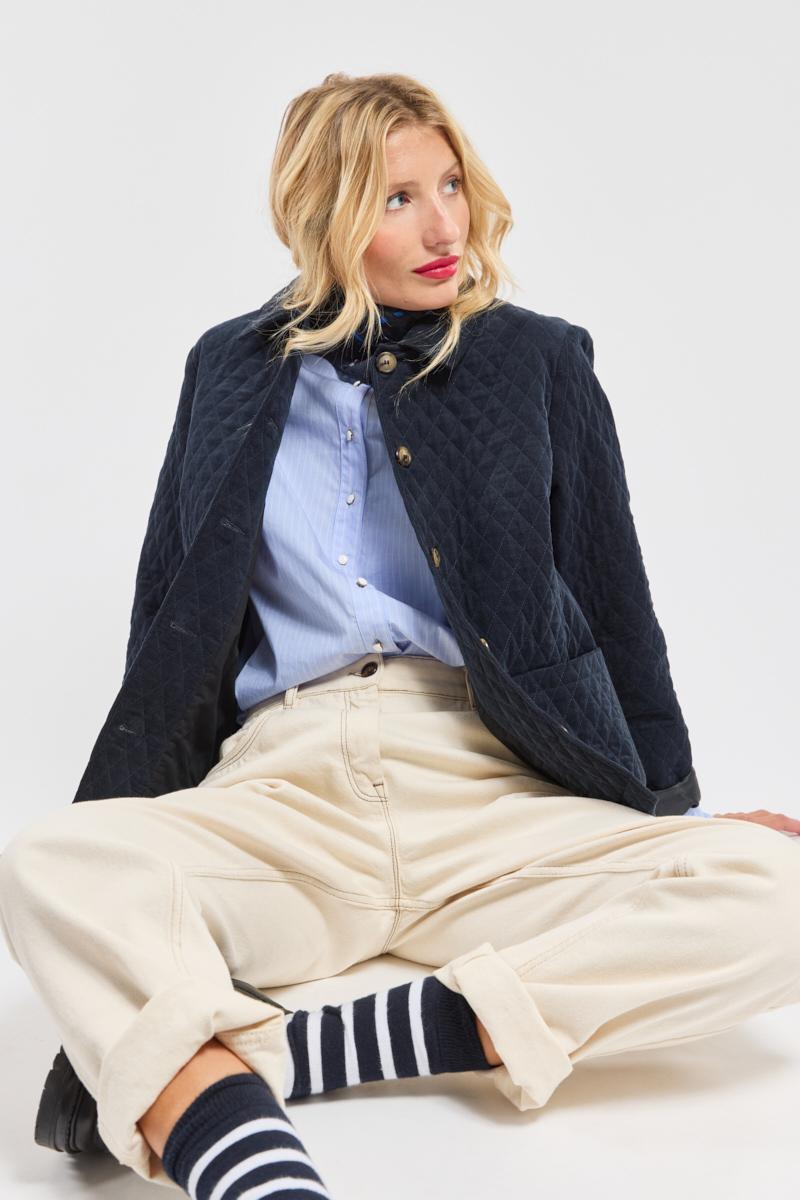 Veste matelassee velours