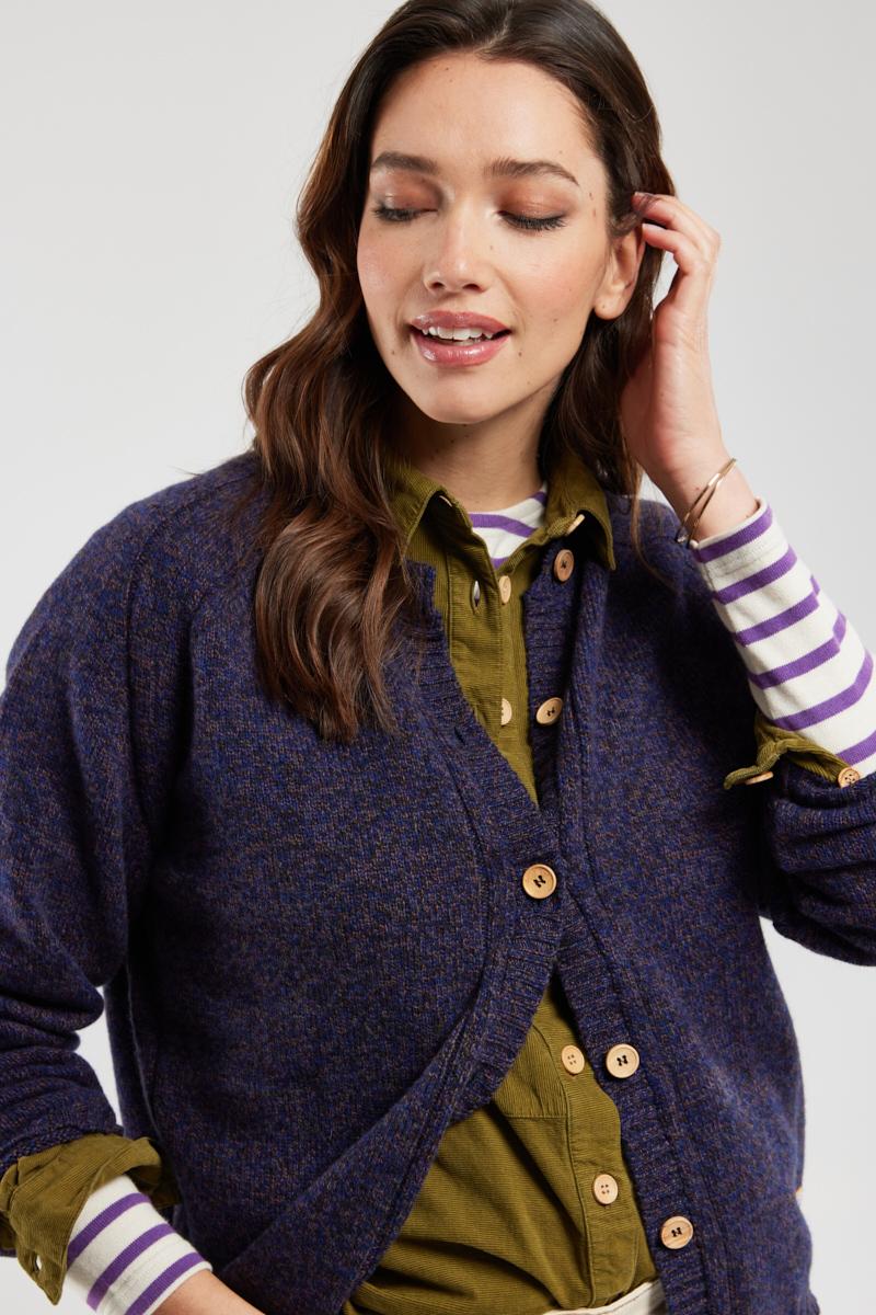 Navy wool cardigan women's online