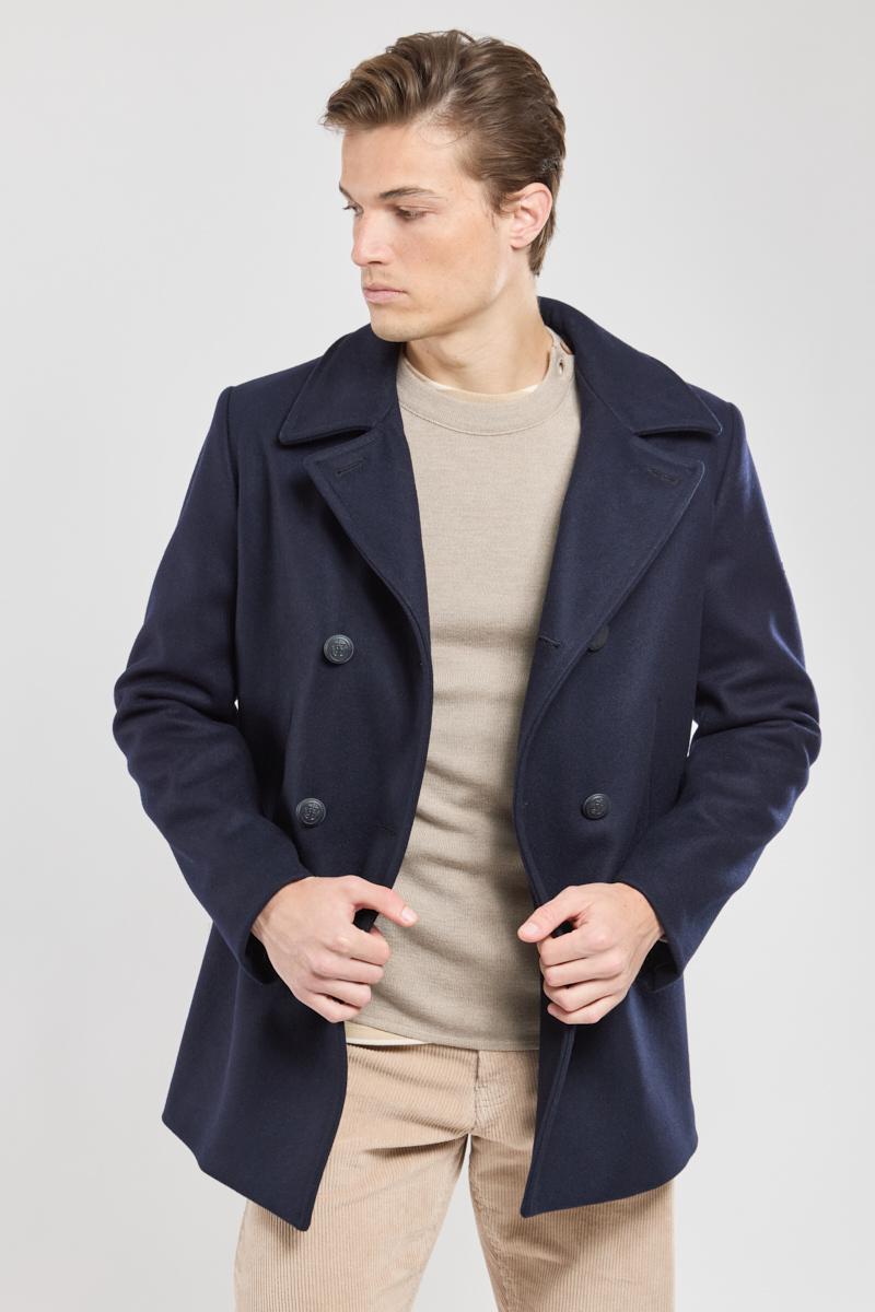 Pea coat with zipper top