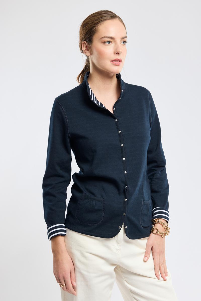 Reversible striped jacket – cotton