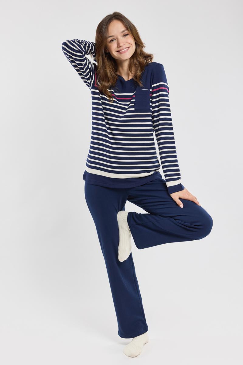 Pyjama raye coton epais