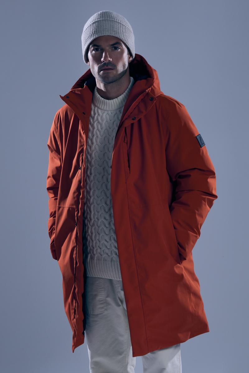 Fabric long parka sale