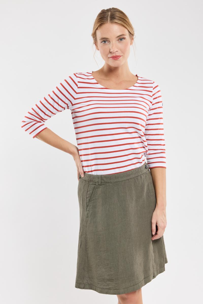 Jupe portefeuille lin top