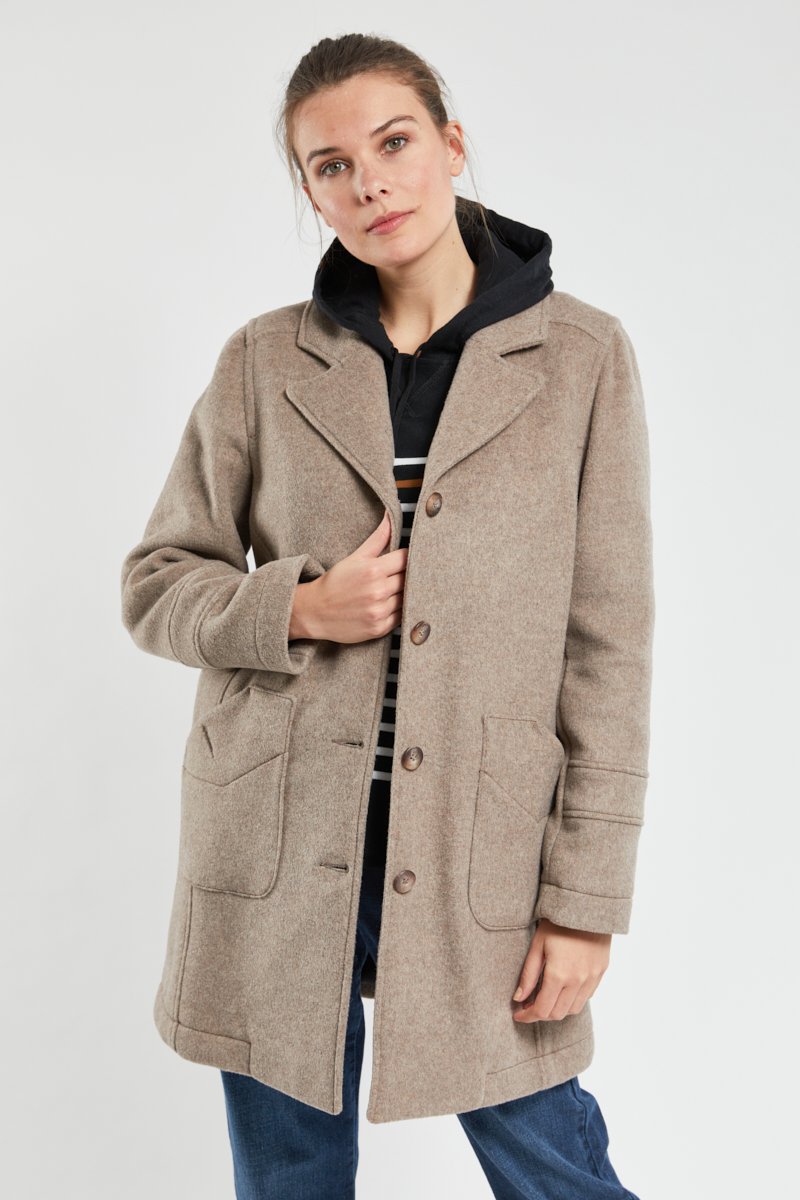 manteau laine luxe