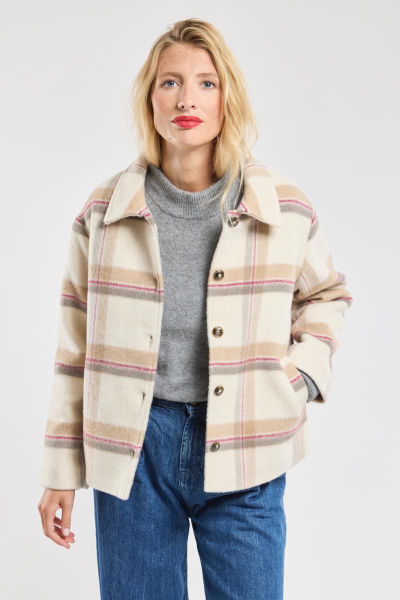 Veste a carreaux laine