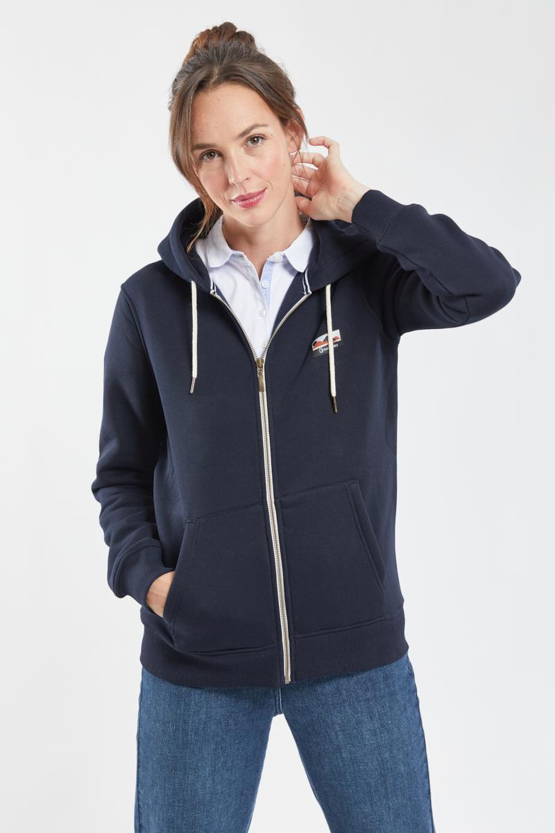 Fleece cardigan shop with hood