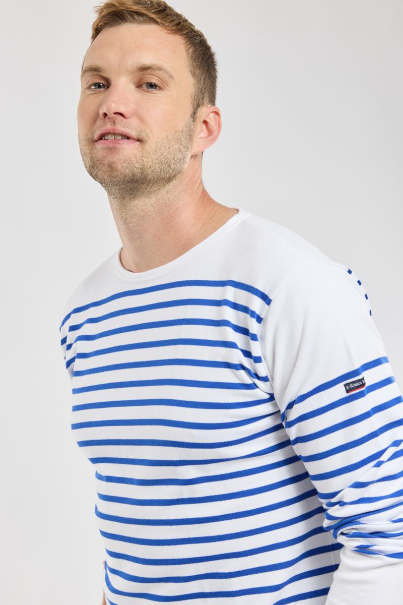Amiral Long sleeve Breton striped shirt cotton