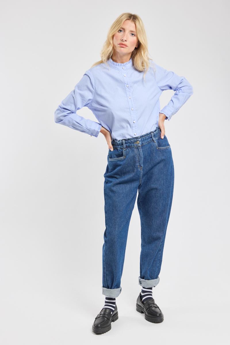 Jean taille elastique coton