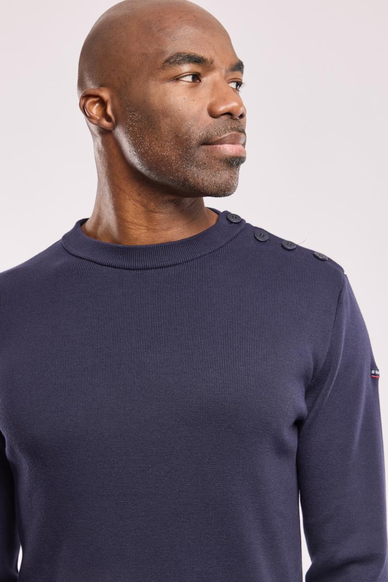 Navy fishermans jumper outlet