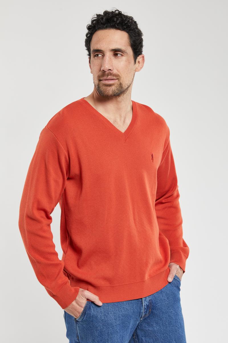 Mens orange v neck jumper store