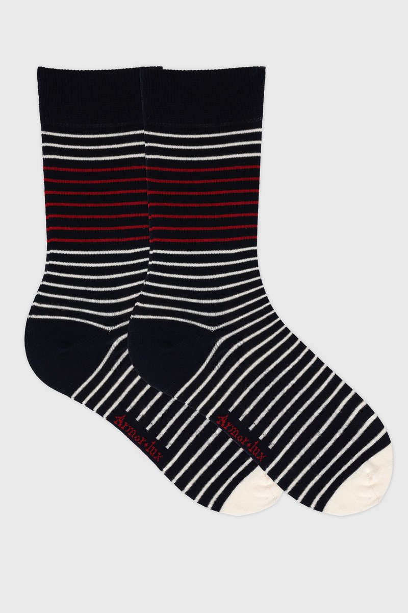 Chaussettes rayees Homme - coton