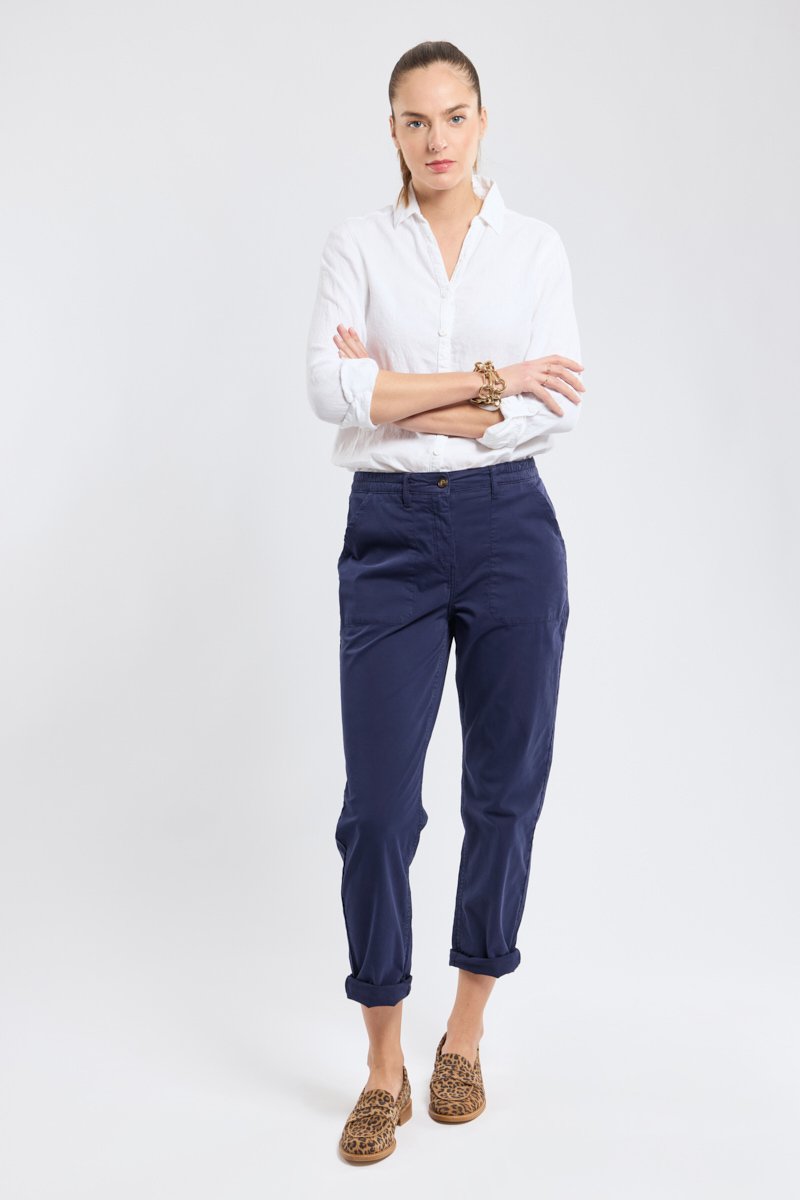 Pantalon taille elastique - coton