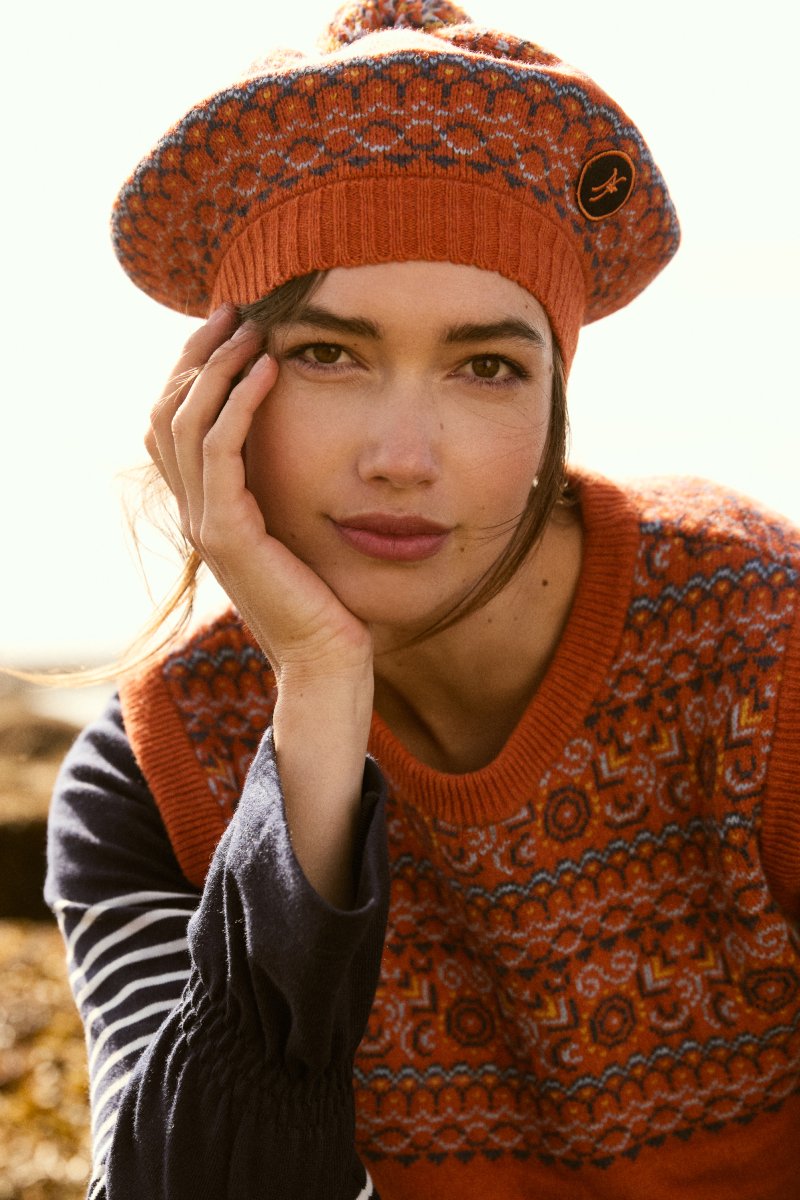 Le beret a motif jacquard - Armor-lux X Nolwenn Faligot