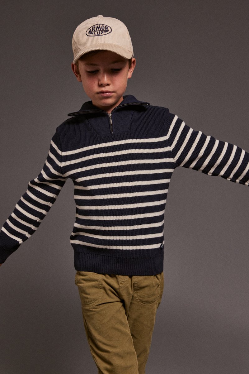 Pull col camionneur Kids - coton et laine