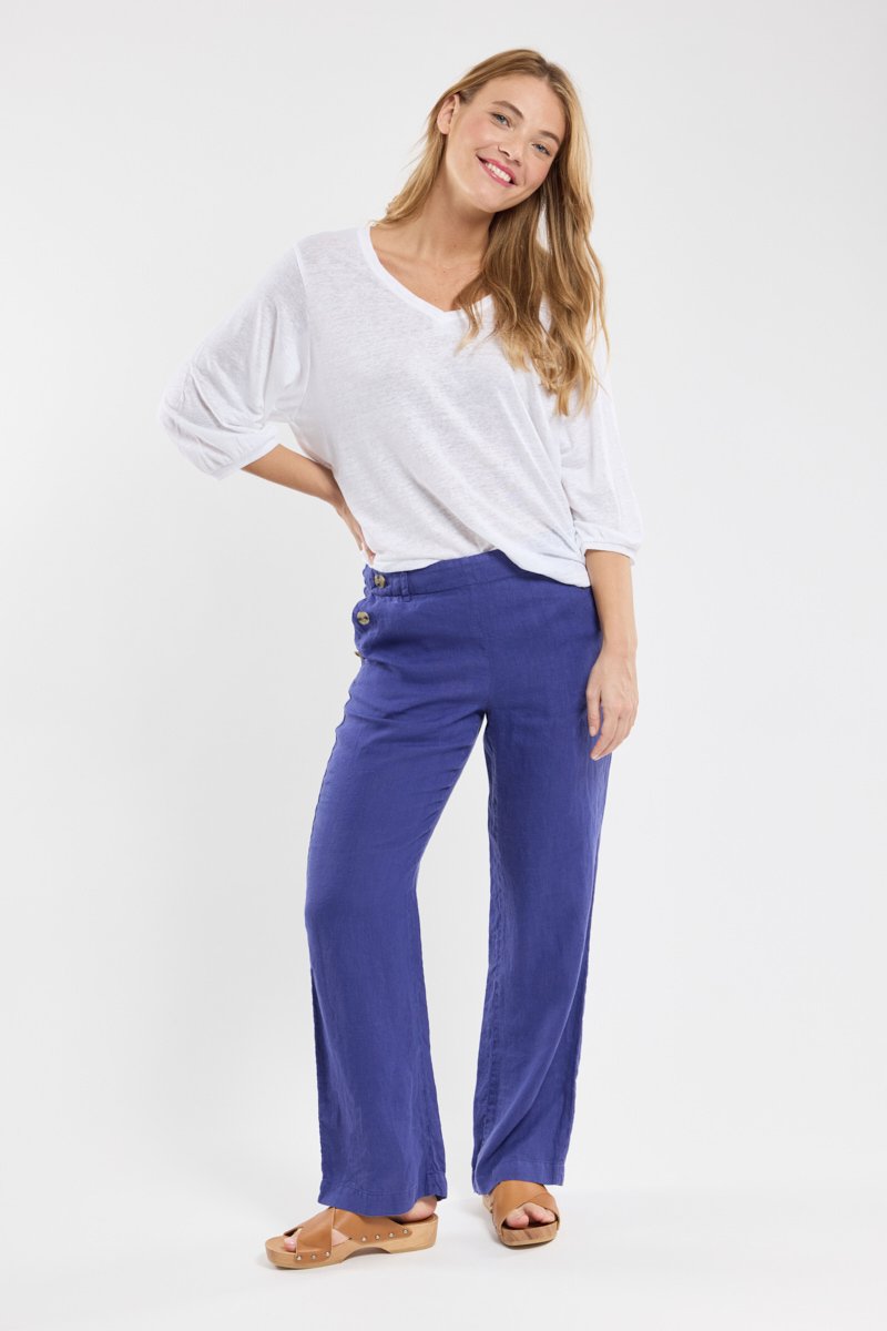 Pantalon a pont Angele - lin