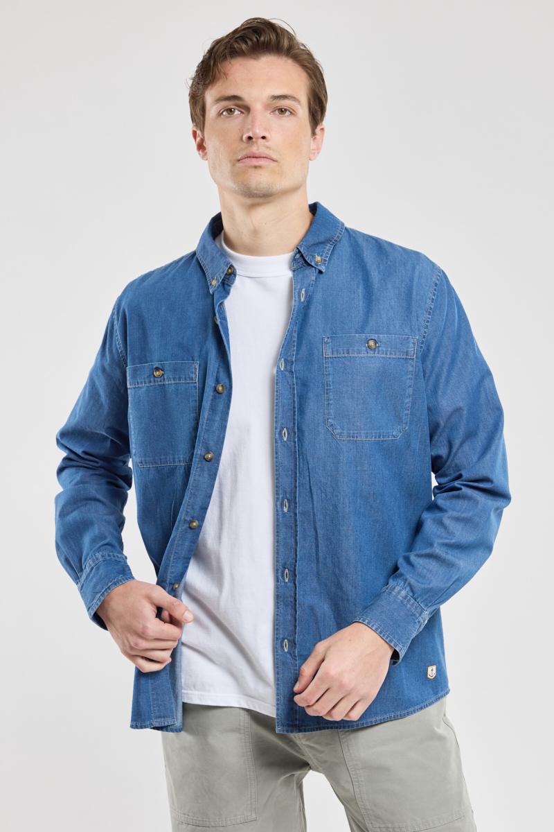 Chemise coupe droite - denim