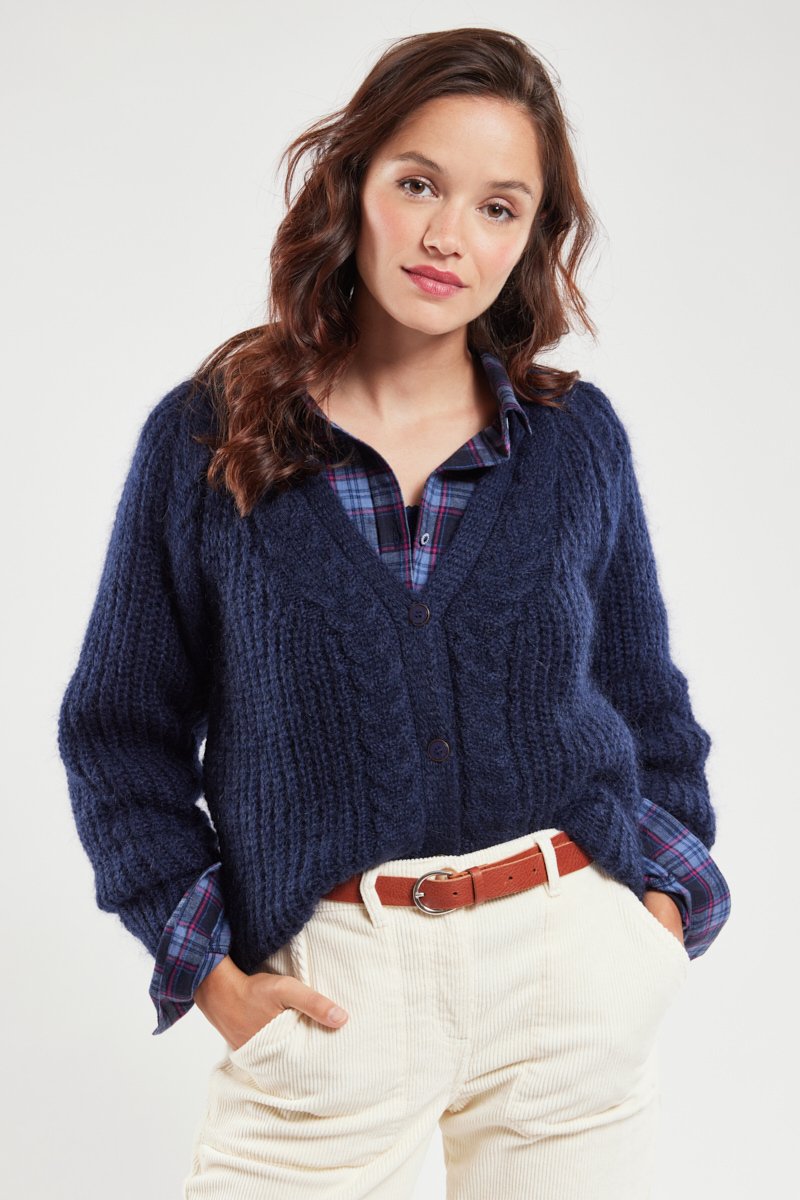 Cardigan boutonne Arielle - mohair