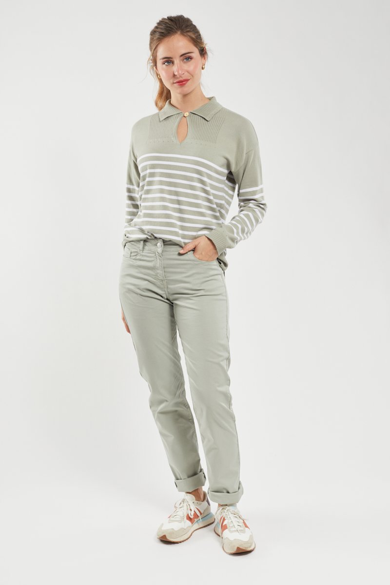 Pantalon coupe droite - coton