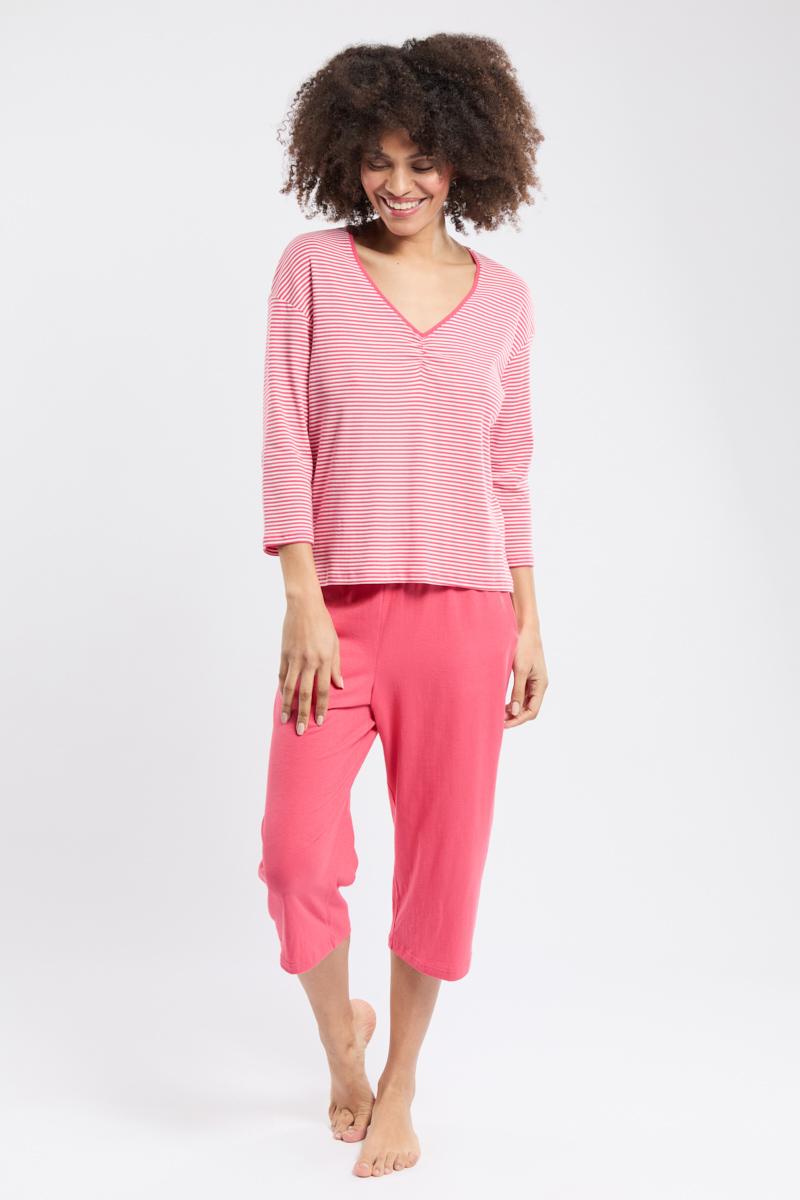 Pyajama corsair raye manches 3/4 - coton