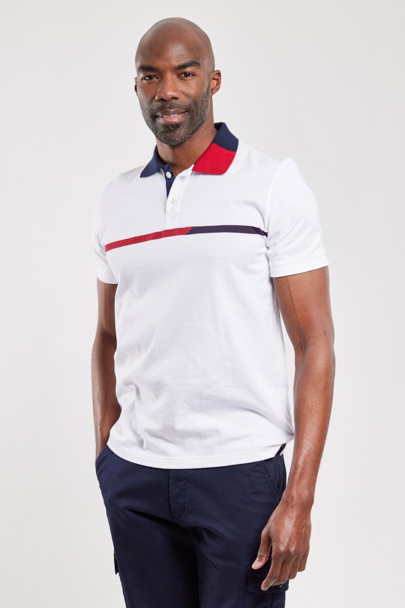 Polo details bicolores - coton