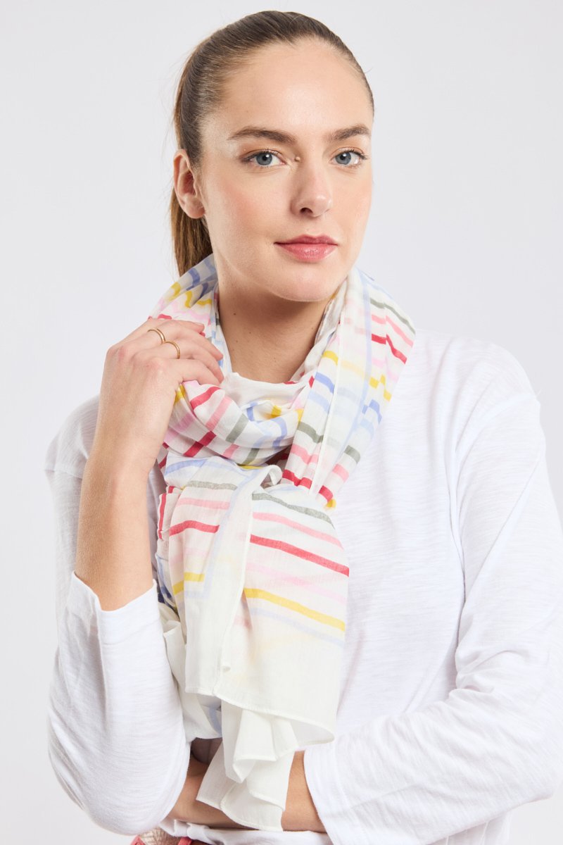 Foulard raye - coton