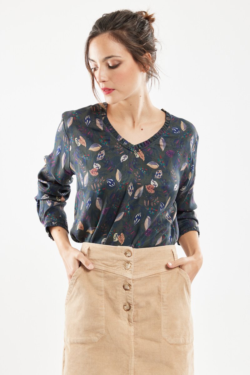 Blouse imprimee Nathalie - cupro